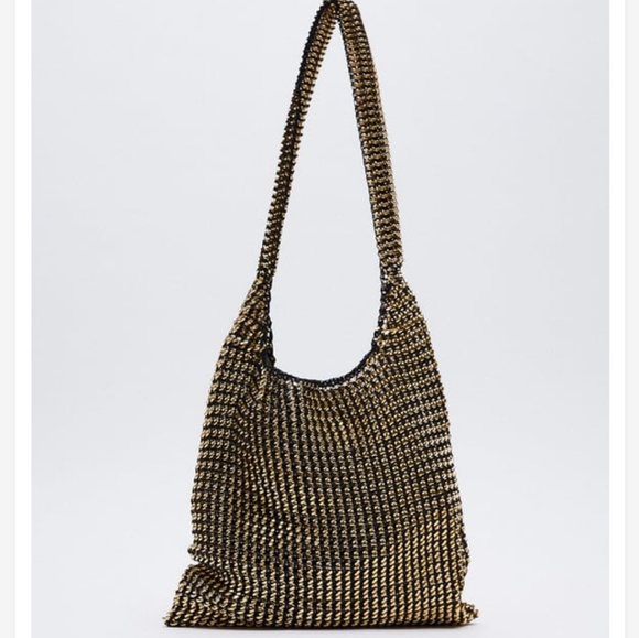 HARD TO FIND Zara gold chain bag - Picture 2 of 10